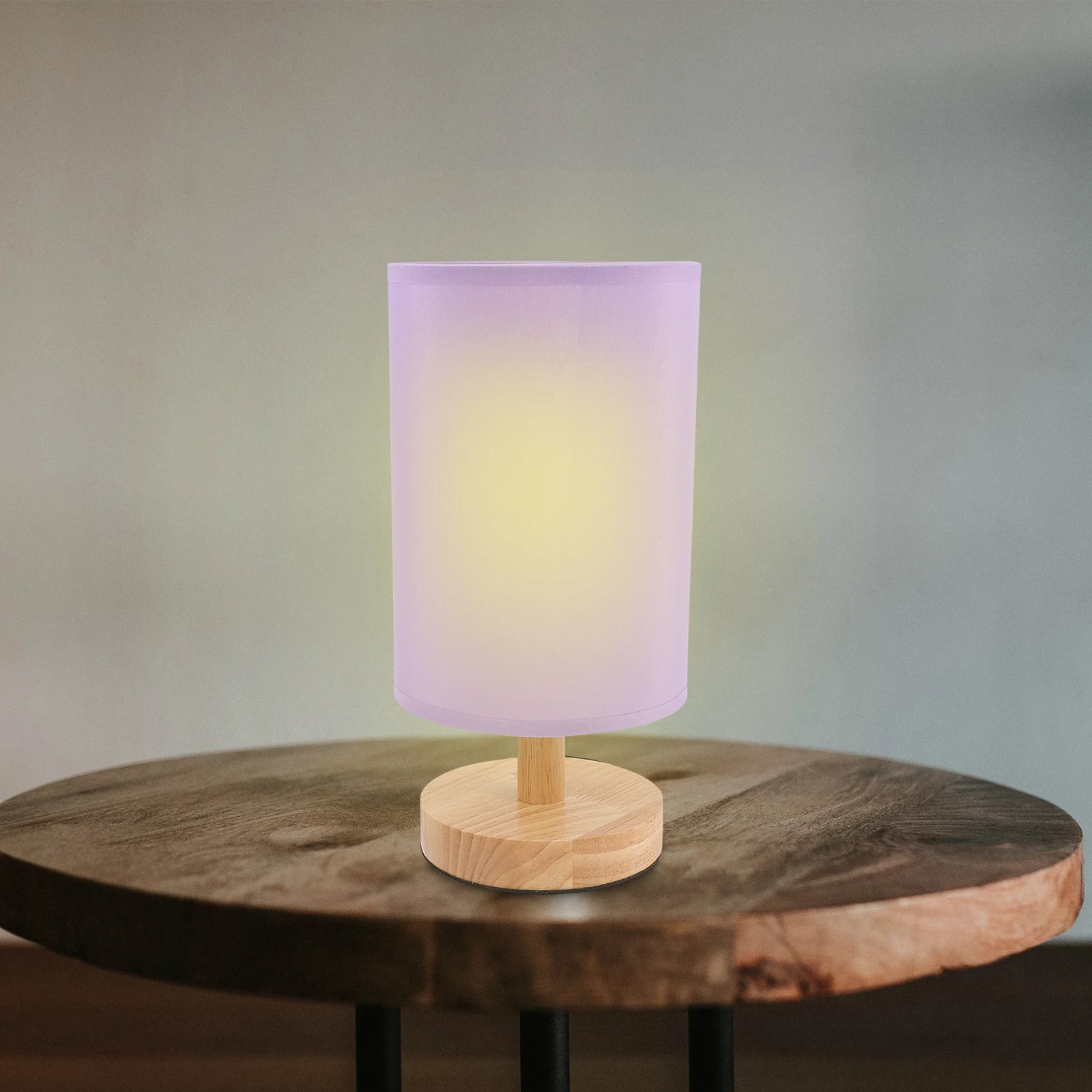 

Solid Wood Table Lamp Led Night Light For Bedroom Desktop Home Decoration Warm Light Modern Wooden Desk Lamp