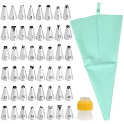 8/14/26/50Pcs Stainless Steel Nozzle Set Cupcake Cream Icing Piping Nozzle Tip TPU Pastry Bags Cake Baking Decorating Tools