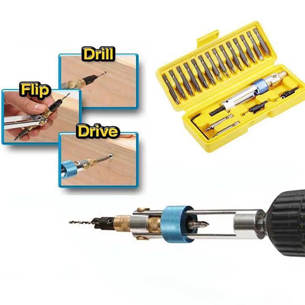 

20Pc Half Time Drill Driver Bit Drill Header Converter High Speed Steel Wind Batch Double Screwdriver Set Professional Hand Tool