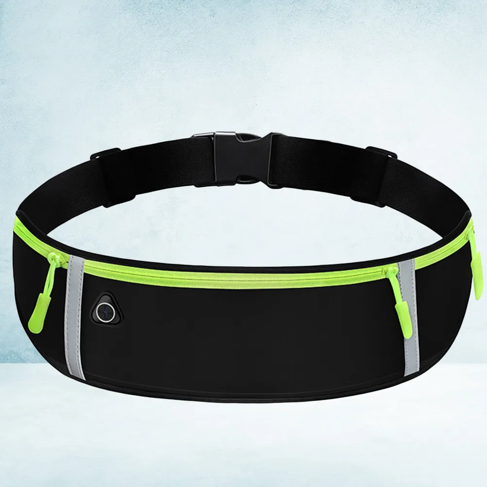 

1Pcs Waterproof Sports Waist Pack Large Capacity 7 Inches Water Resistant Waist Bag for Running Fitness Fanny Pack Black