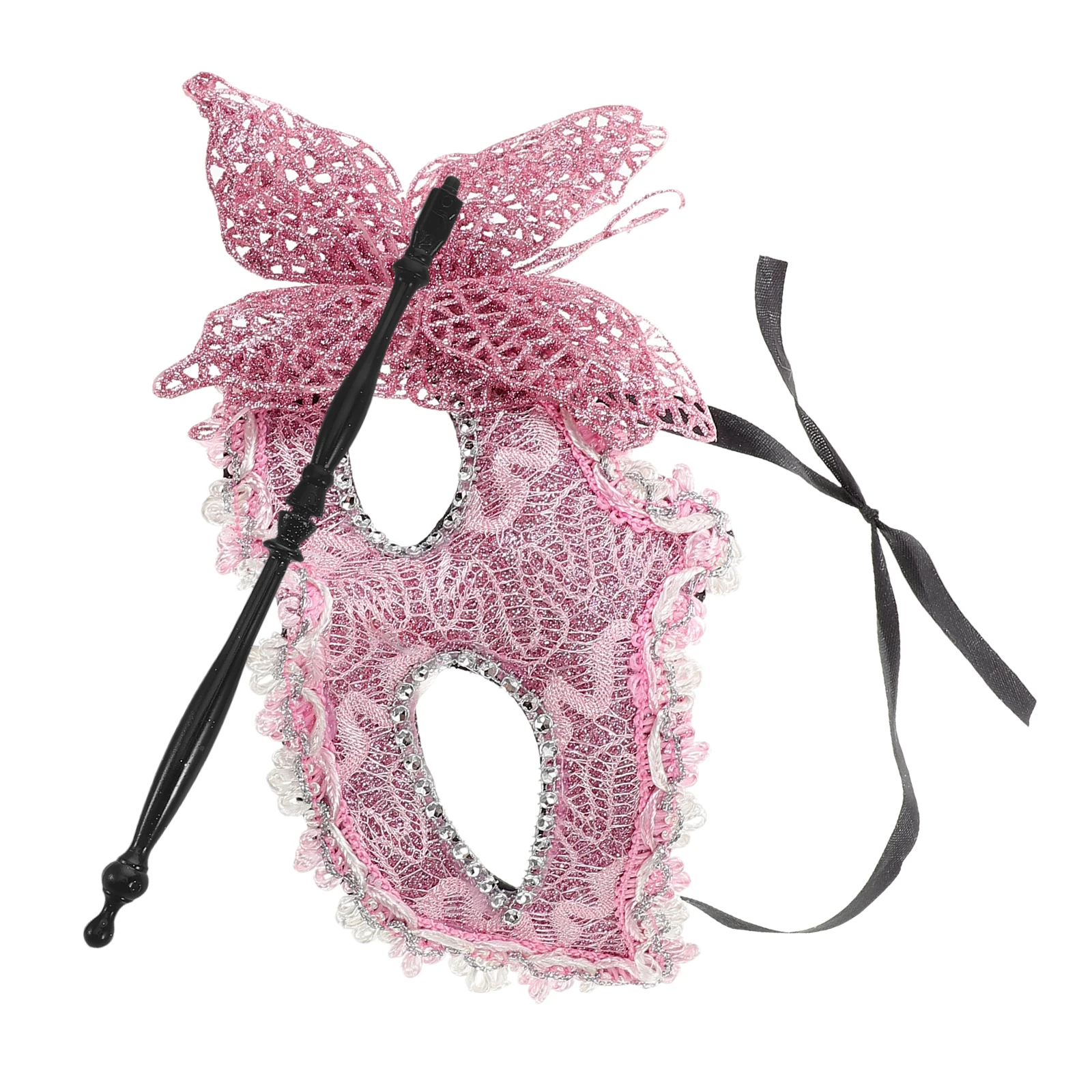 

Elegant Handheld Masks Plastic Masquerade Unique Dragon Butterfly Halloween Party Costume Cosplay Prom Accessories