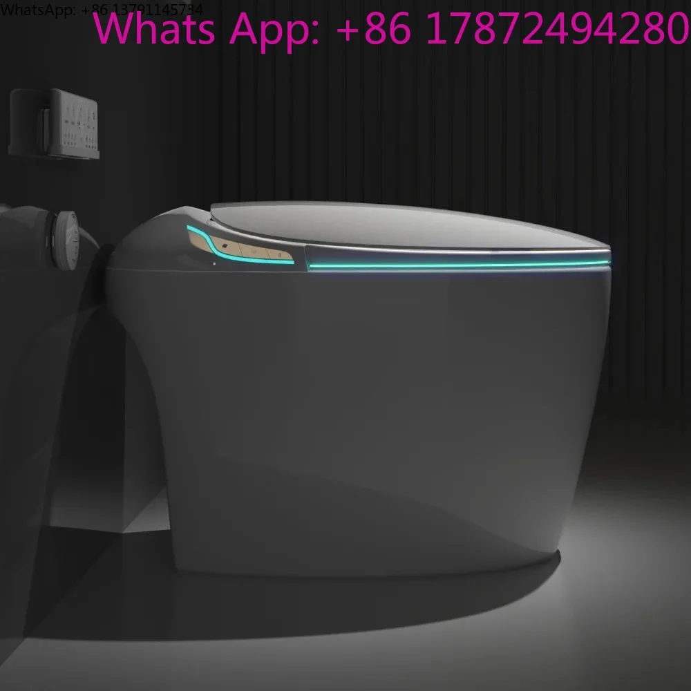 Unique Smart Toilet with Bidet Built In, Intelligent One Piece Toilet For Modern Bathroom, Auto Open/Close Seat, Foot Sensor
