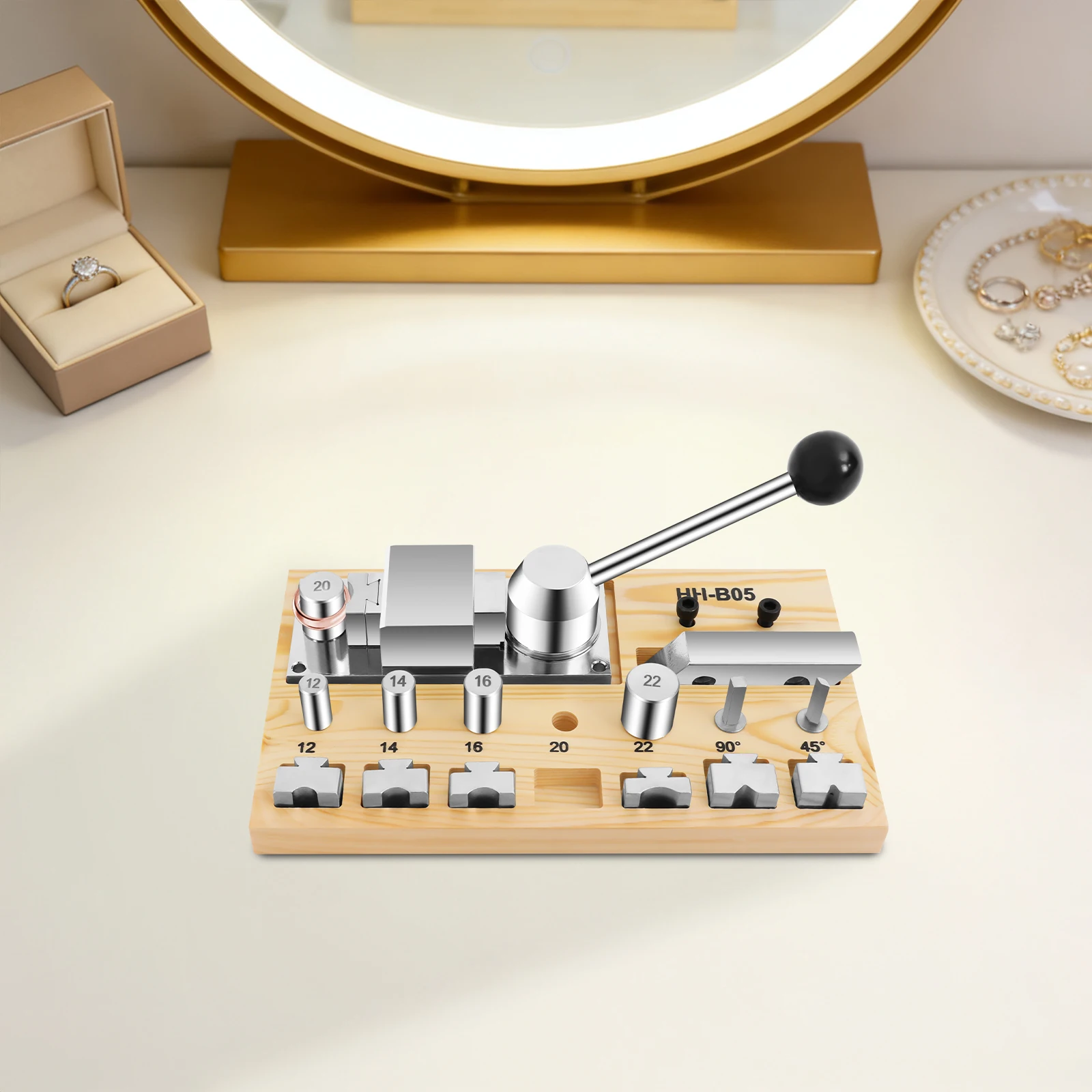 Manual Ring Bending Machine, 5 Sizes Molds Ring Bender, Jewelry Making Tool For Ring Shaping Rounding Bending Forming