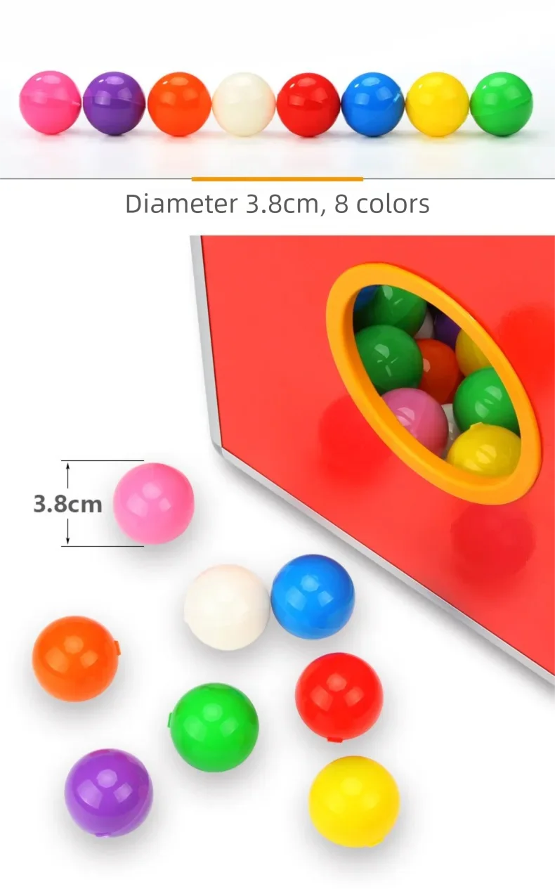 10-100Pcs Thick ABS Plastic 3.8cm Opening Ball Integrated Lottery Ball Lucky Draw Ball Color Reusable Decorative Hollow Balls