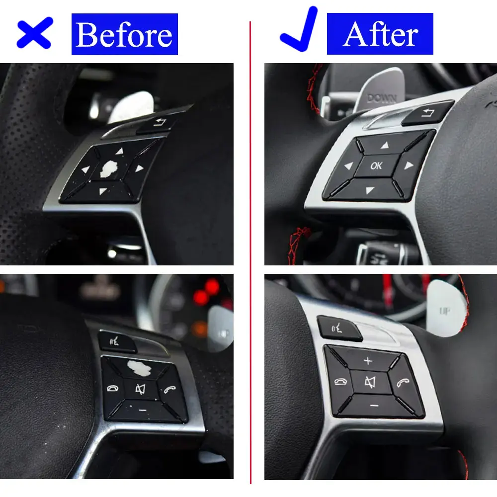 Interior Left Right Steering Wheel Buttons Cover Control Switch Trim For Mercedes Benz ML GL G Class W166 W463 GL550 GL350 ML350