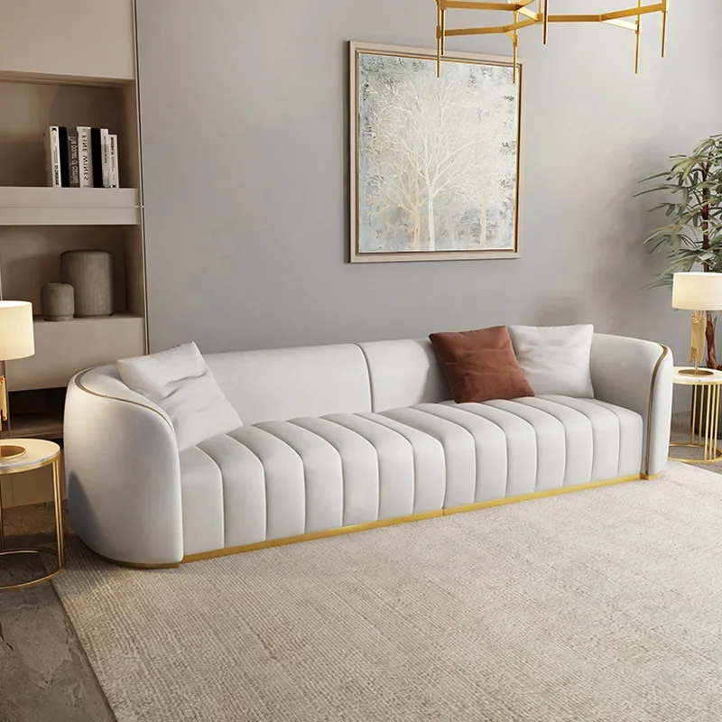 Home Modern Style Velvet Fabric Sofa Furniture Living Room 3-seater Sofa Sectional Couch Set for Living Room