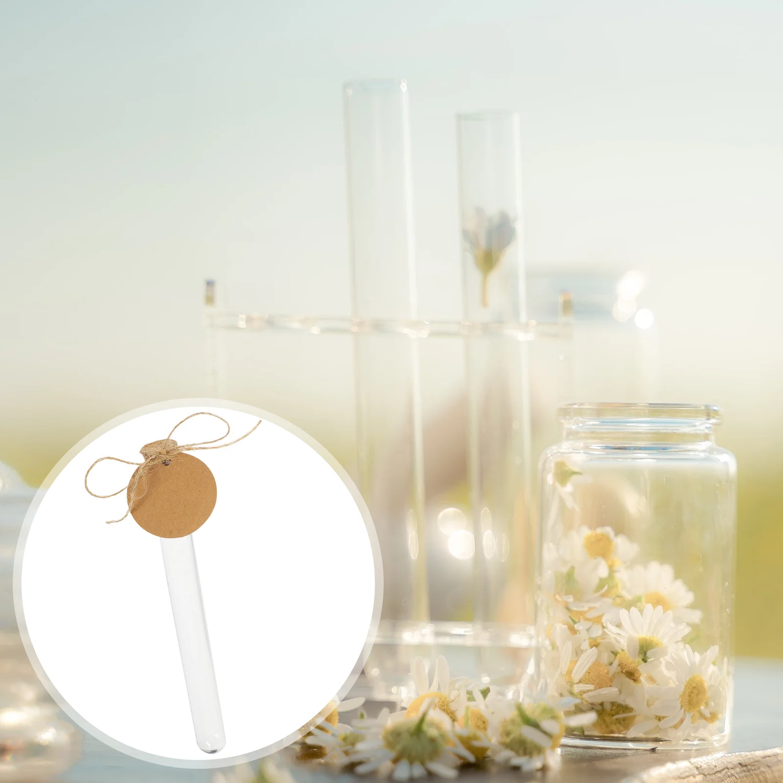 

Test Tube Set DIY Tubes with Cork Stoppers Tester Craft Storage Caps Rack Small