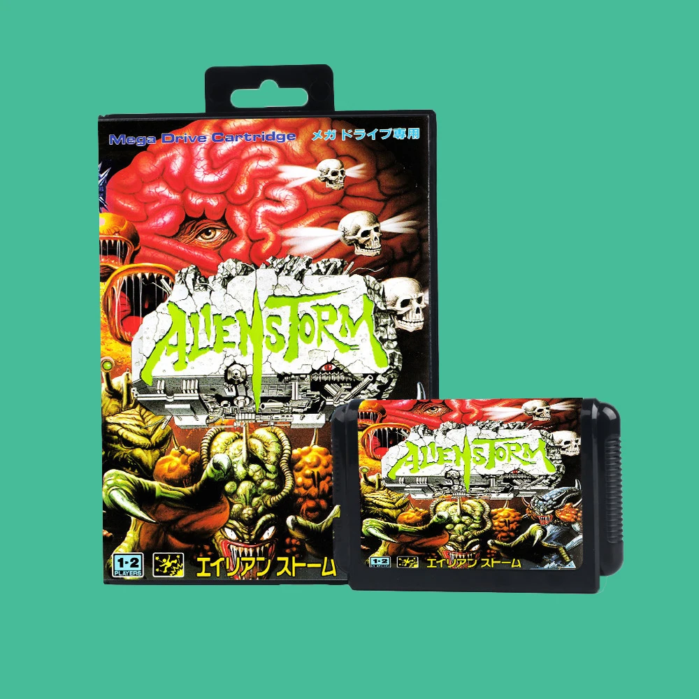 Игровая игра Alien Storm США/EUR/JAP для 16-битных консолей SEGA Mega Drive Genesis, руководство по игровым картриджем