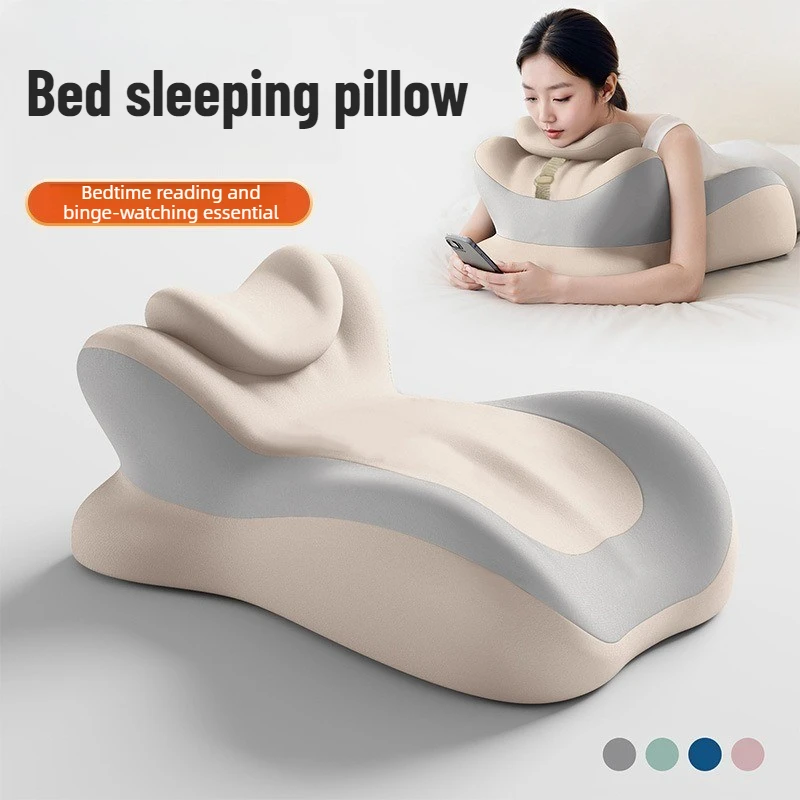 Almohada de espuma viscoelástica, soporte ergonómico, descanso para piernas y cuello, cama, sofá, forma de cuña, espuma viscoelástica de alta densidad, cubierta transpirable de rebote lento