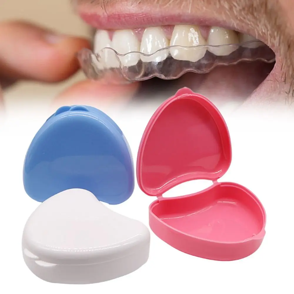 1PC Dental Denture Box Plastic Retainer Case Portable Multiple Colors Braces Orthodontic Case Dental Retainer Box Old People