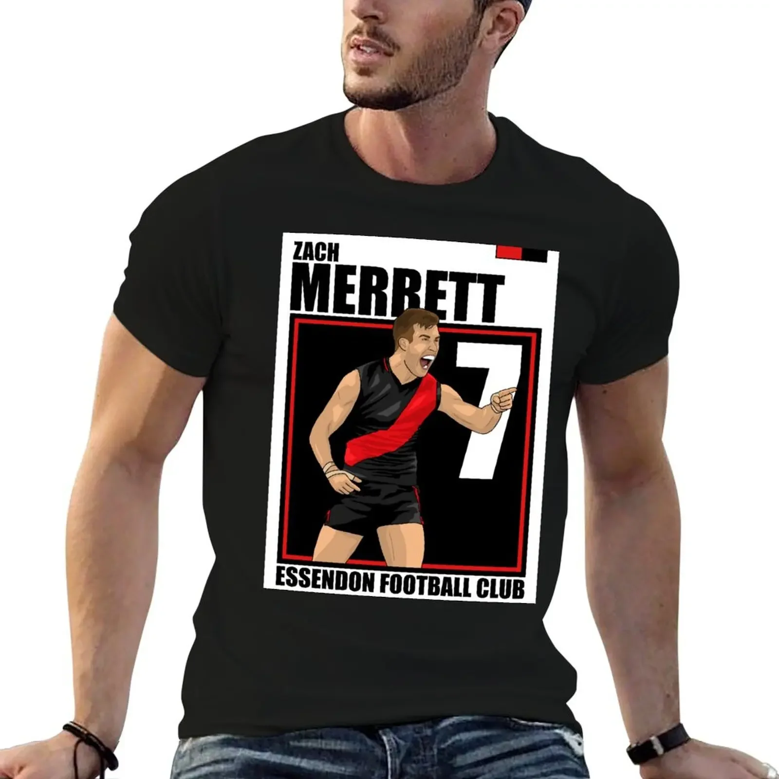 

Zach Merrett T-Shirt cotton graphic tees oversized shirts graphic T-shirts oversize shirts men graphic