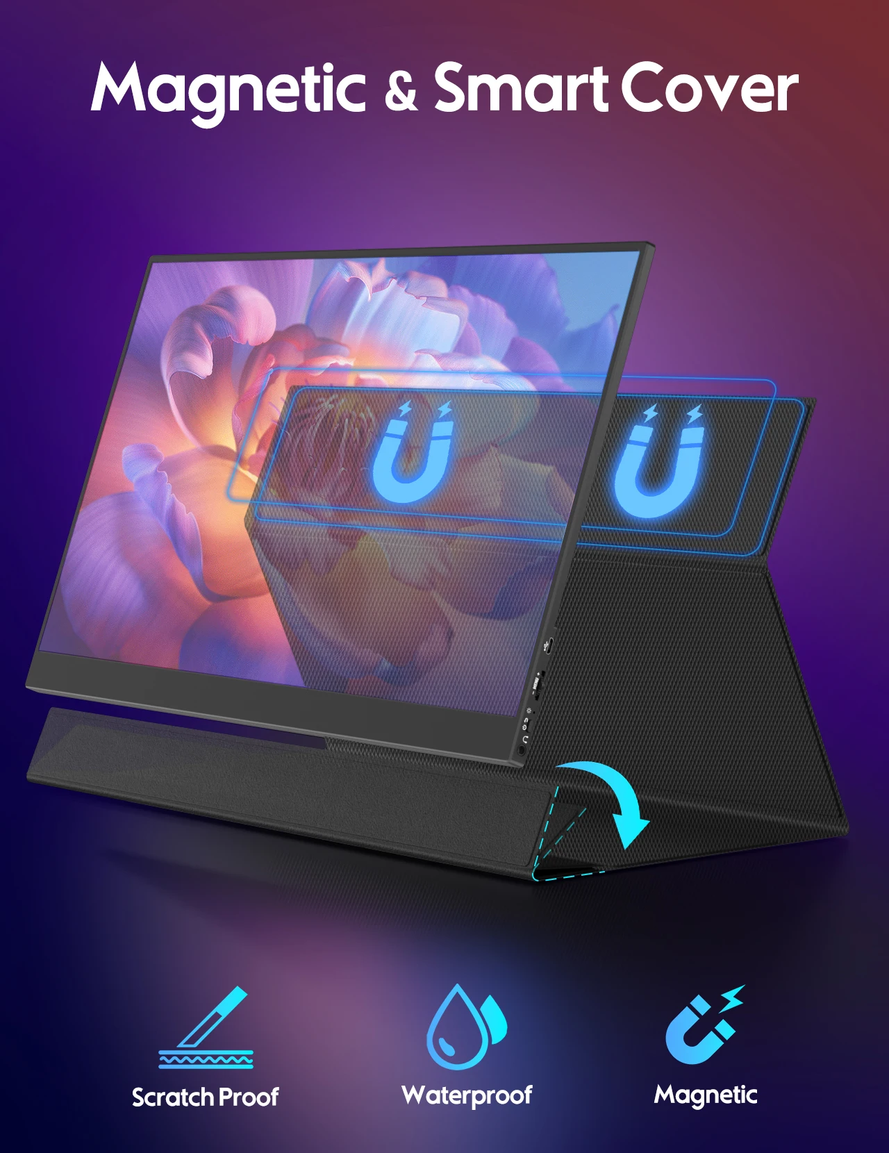 شاشة Amoudo 16 بوصة 2.5K محمولة 2560X1600 100 Adobe SRGB شاشة عرض ألعاب لأجهزة الكمبيوتر المحمول Mac Phone Xbox PS4/5 Switch #4