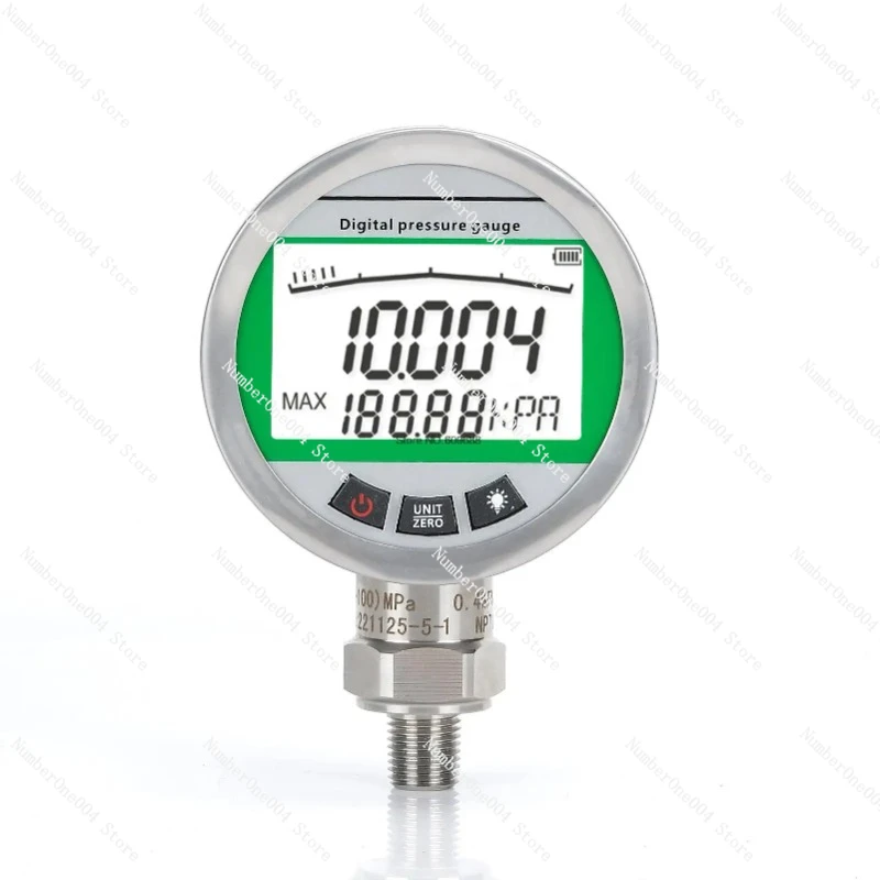 Digital Display Pressure Gauge Stainless Steel Intelligent Precision Vacuum Water Hydraulic Gas Shock-resistant Manometer