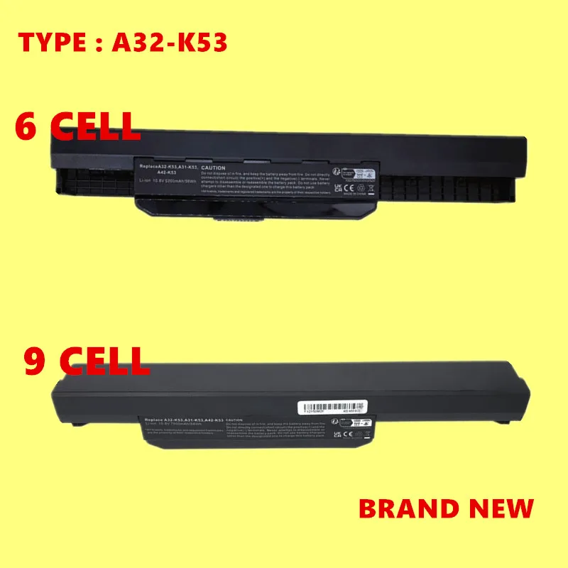 

A31-K53 A32-K53 Laptop Battery For ASUS A43 A43S A43SJ A43SV A43U A43BY A43E A43F A43J A53 A53B A53E A53S A53S KA53Z