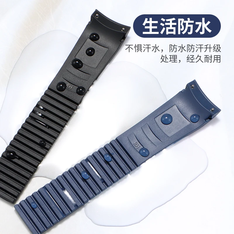 الأصلي منحني نهاية فلورو المطاط سيليكون استبدال حزام ل باتيك فيليب Aquanaut 5168G حزام ساعة رجالي 21 مللي متر