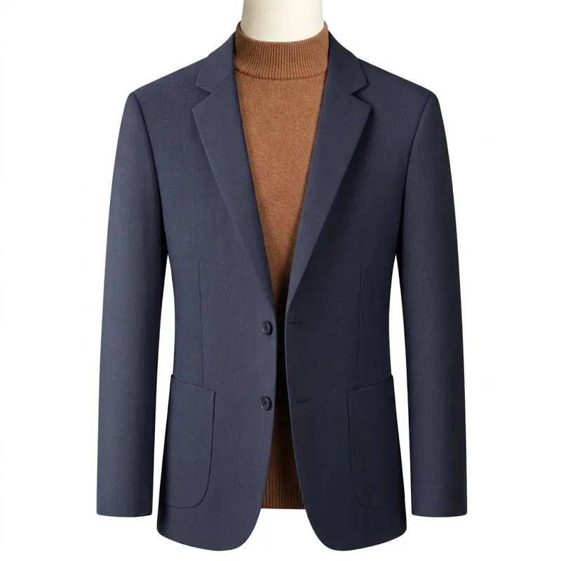 High-Quality Fashionable Autumn Winter New Men's Business Casual Notch Lapel Thickened Suit Jacket Stylish Handsome