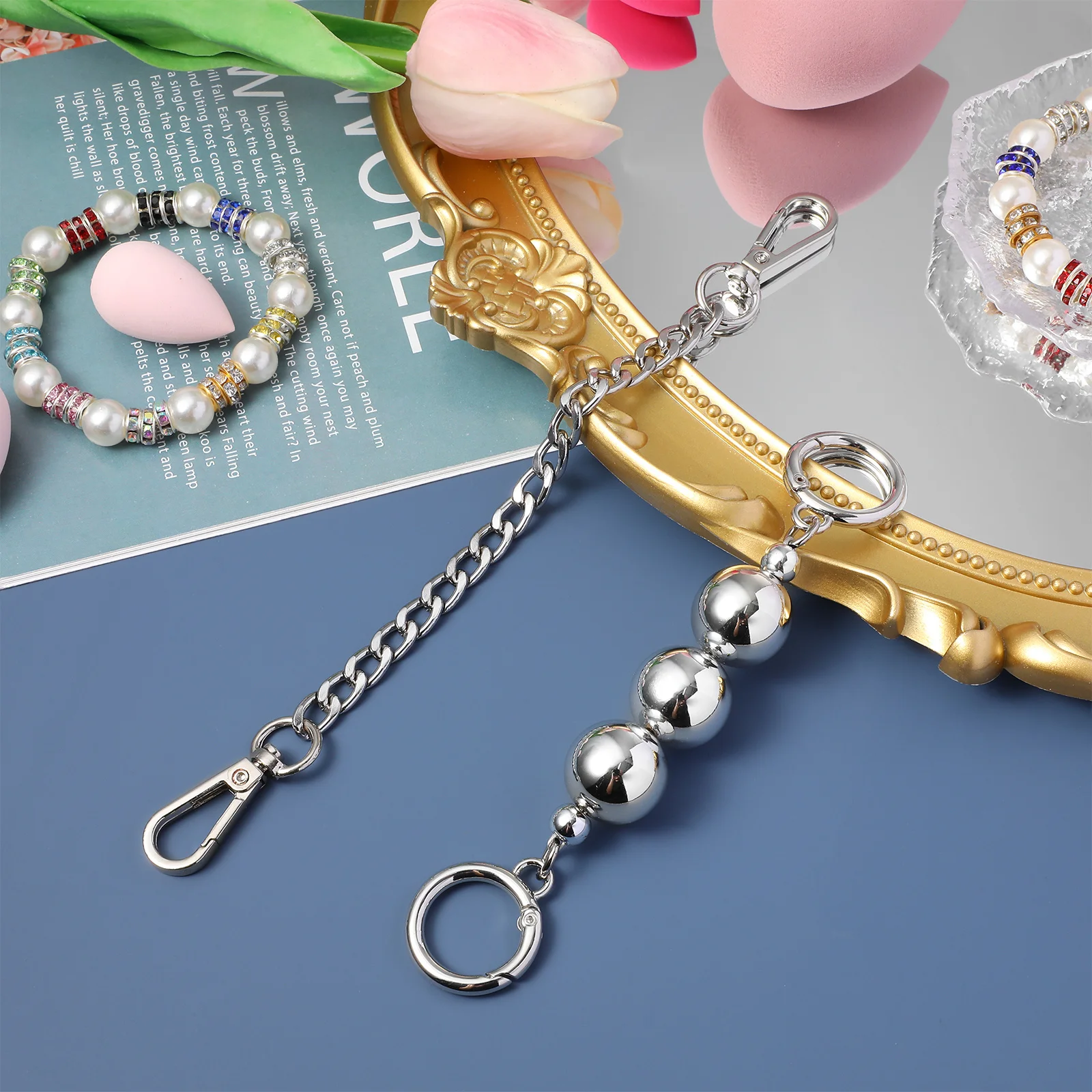 

4Pcs Bag Extender Chains Metal Purse Strap Extenders Adjustable Replacement Chain for Handbag Wallet Strap Bag Extender Chain