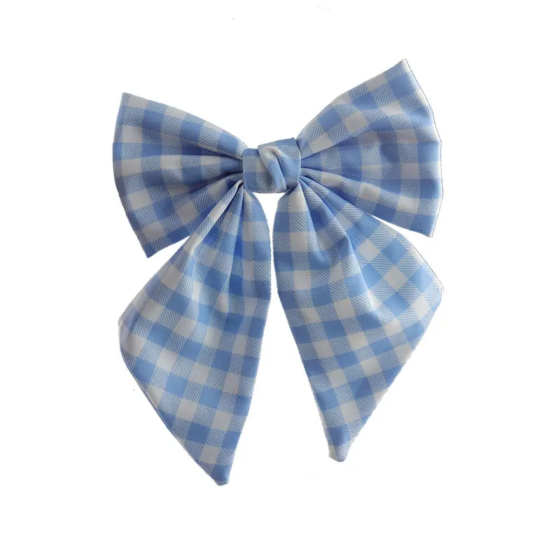 Fashionable Plaid Bow Hair Clip Women\'S Hair Accessories Girls\' Hair Clip Handmade Fabric Headwear