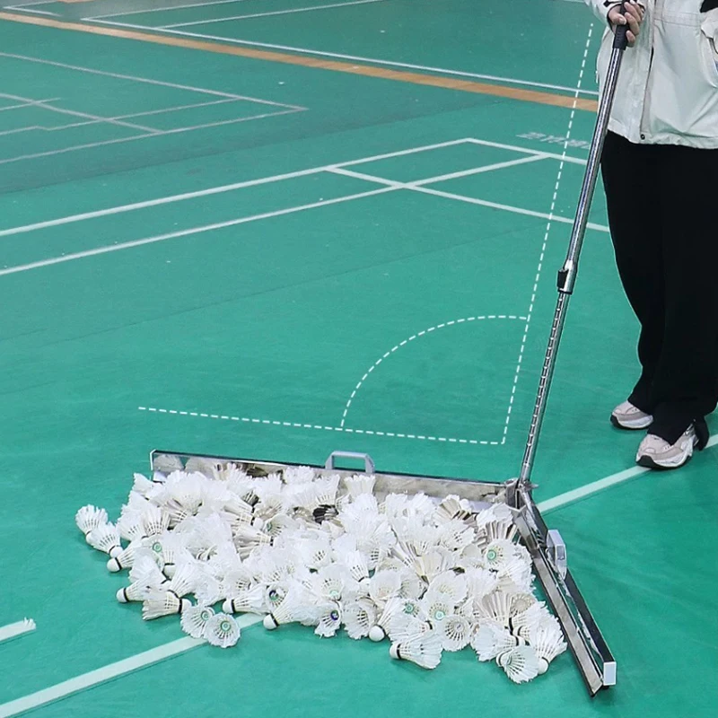 Adjustable Badminton Shuttlecock Collector Stainless Steel Badminton Sweeper Foldable Balls Collector Large Badmintons Parts