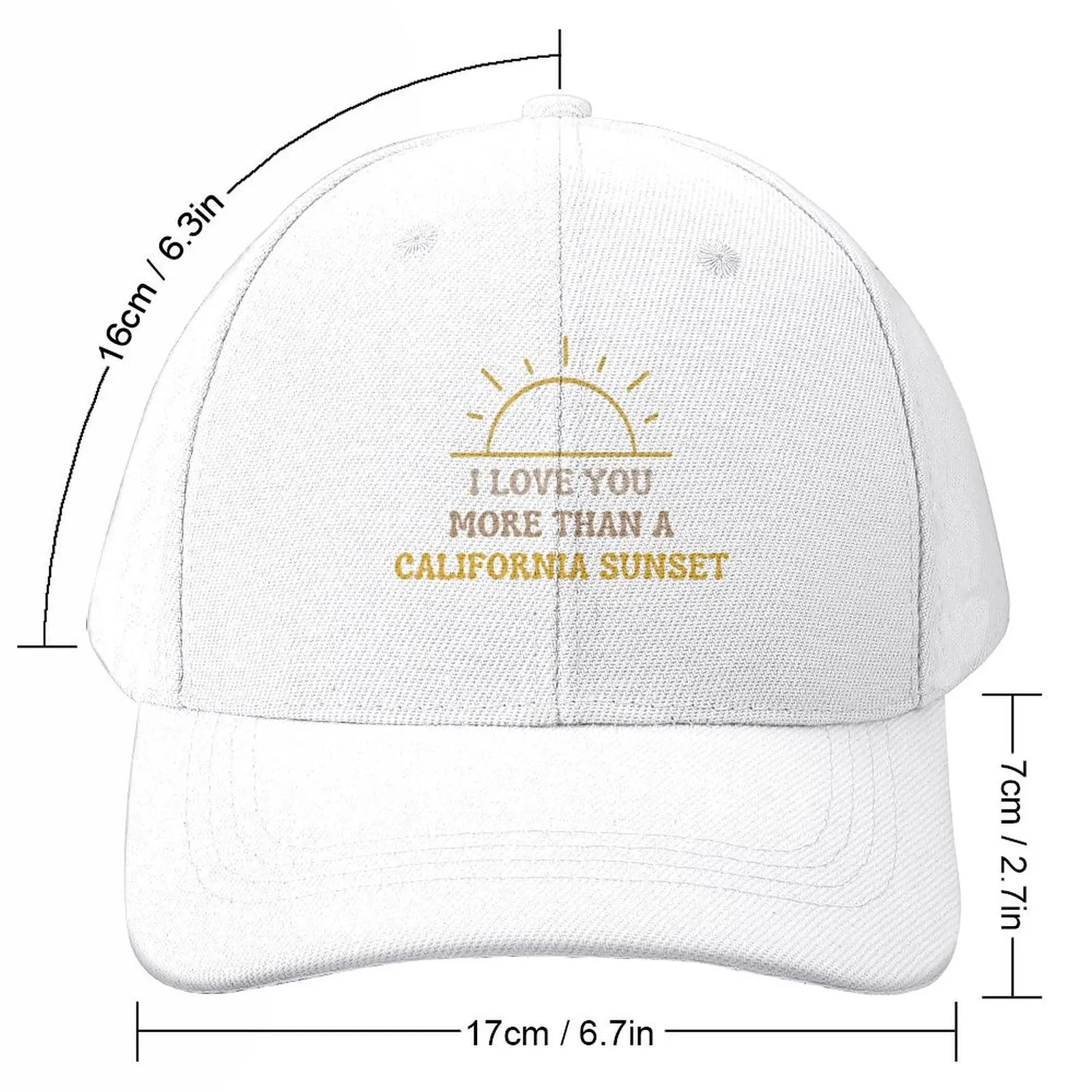 I Love You More Than California Sunset - Valentines Day gifts Baseball Cap Designer Hat Bobble Hat Mens Tennis Women's