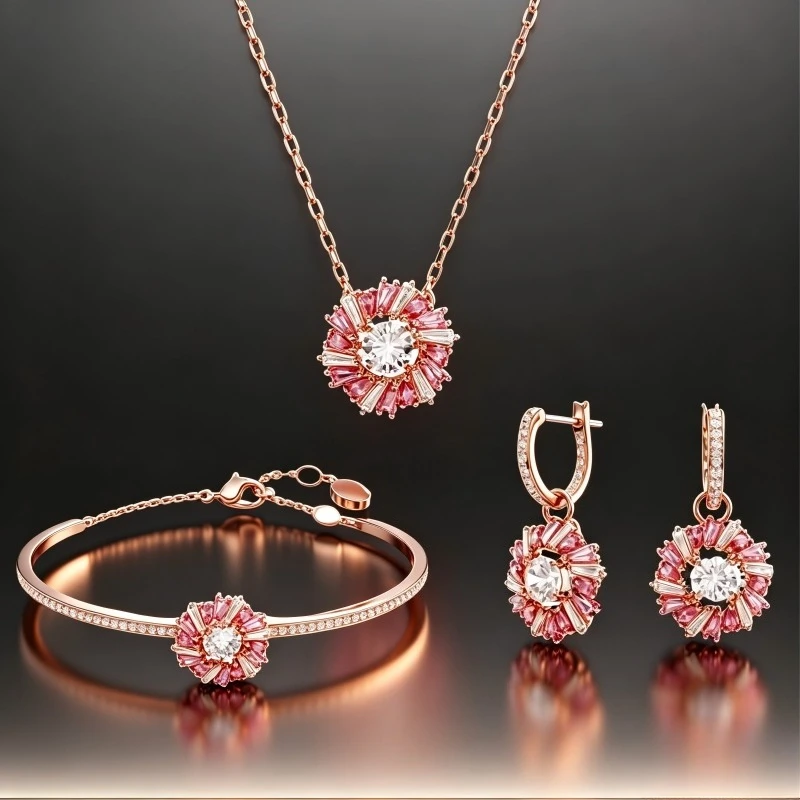 2025 New High End Sweetheart Theme Necklace Pendant Earrings Bracelet Dreamy Romantic Beauty Essential for Girlfriend Gifts