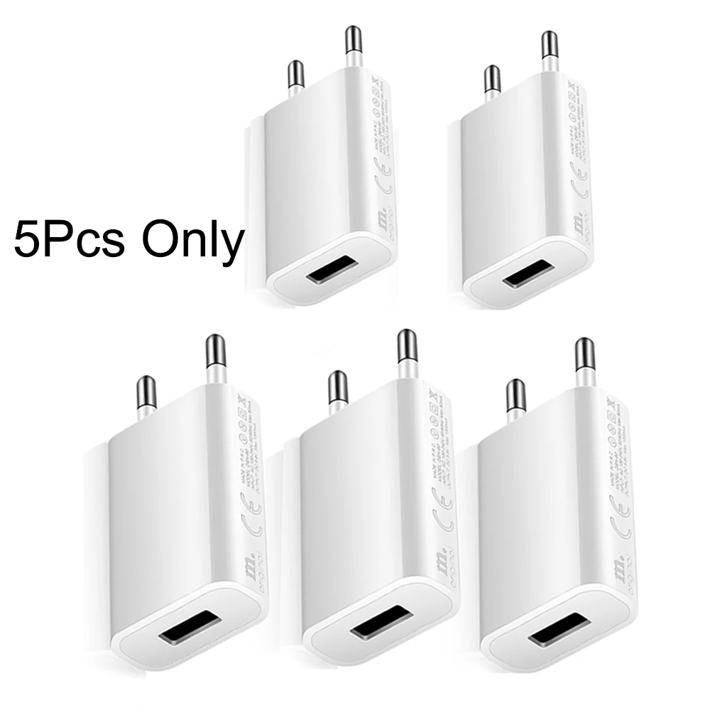 Universal 5V 1A USB Wand Reise Ladegerät Kopf Power Adapter Tragbare EU Stecker Lade Für Handy MP3 7 8 Xs