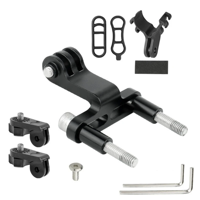 Bicycle Flashlight Holder Aluminium-Alloy Bike Headlight Bracket Bike Front Light Bracket for Mountain Bike, Road Bike view 2