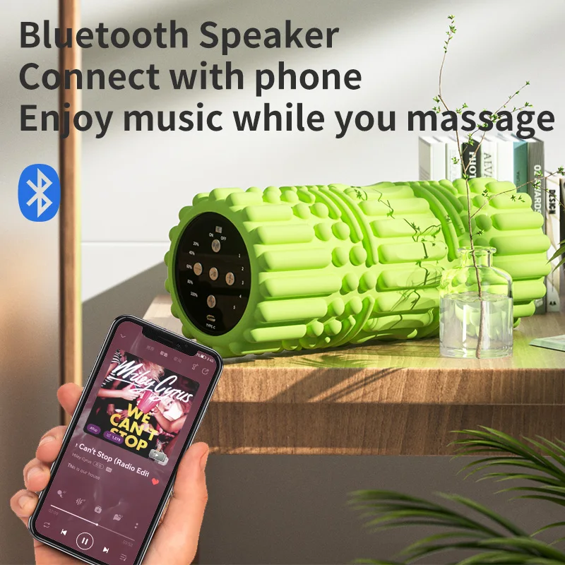 New Electric 5-speed Vibrating hot sale vibrating roller Yoga Electrical Foam Roller with music player