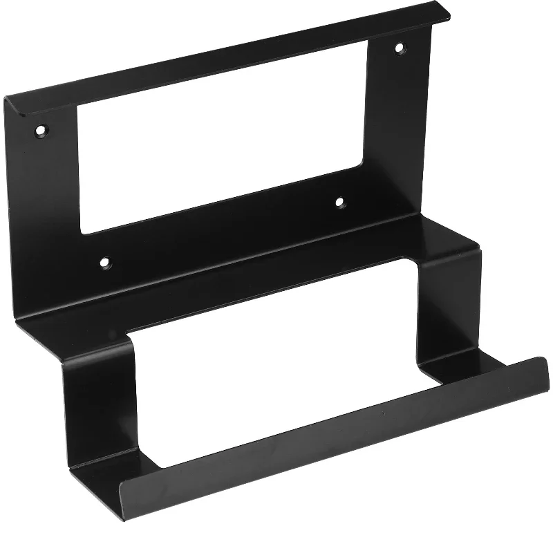 Router power supply two-in-one metal bracket black type wire clip with screws 50pcs + double-sided tape 2pcs