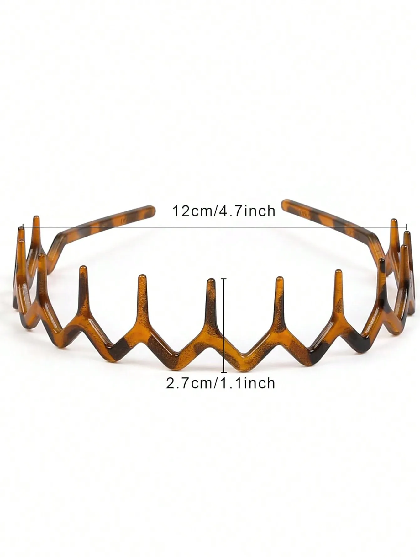 4 Packs Hair Hoop Zig Zag Headbands For Women Teen Girls Men, Plastic Hair Bands With Teeth Thin Zigzag Head Bands - Image 3