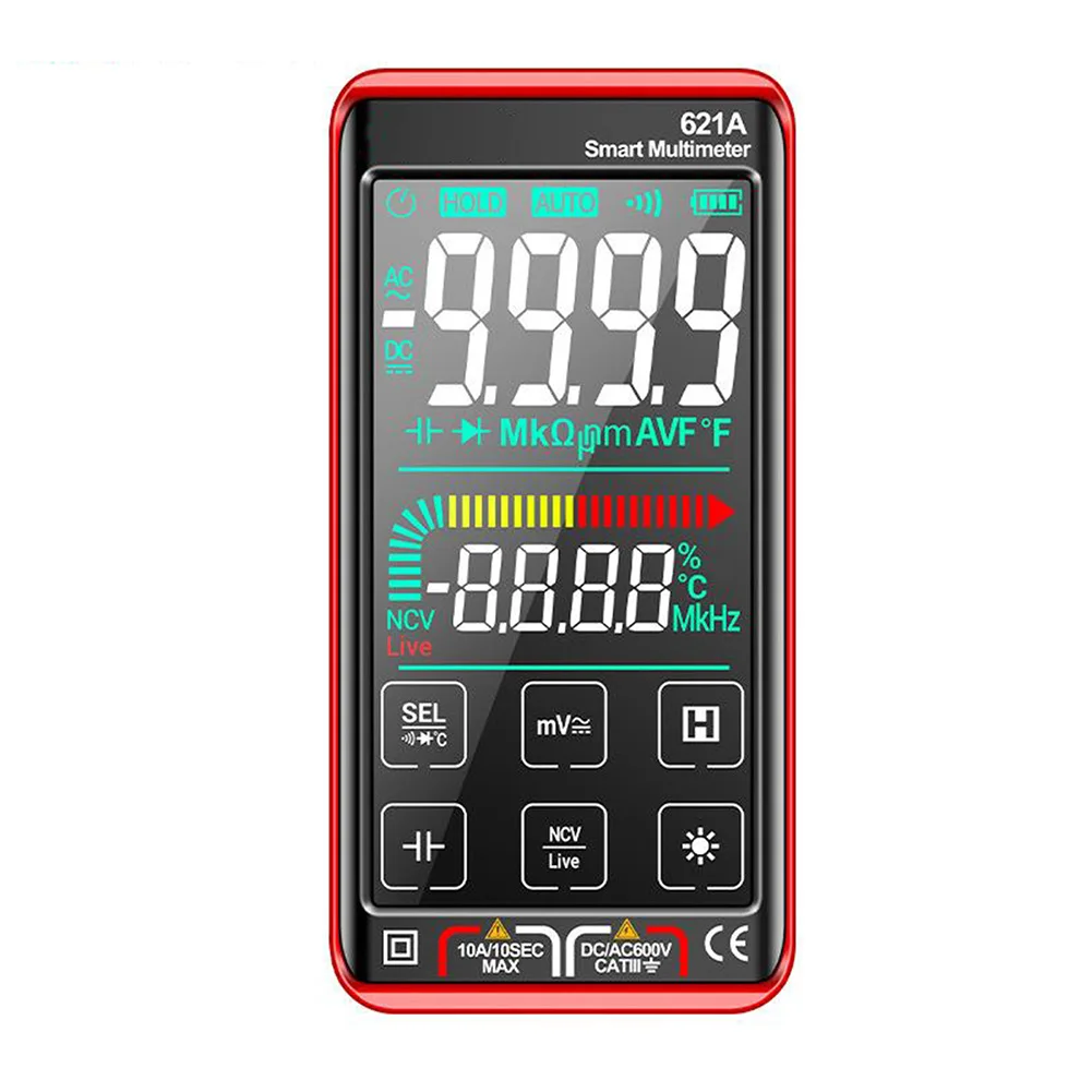 

Electrical Debugging 13.35*6.7*2.3cm 5.25*2.63*0.9inch Digital Touch Meter AC DC Tester Dual-layer Shockproof Sheath