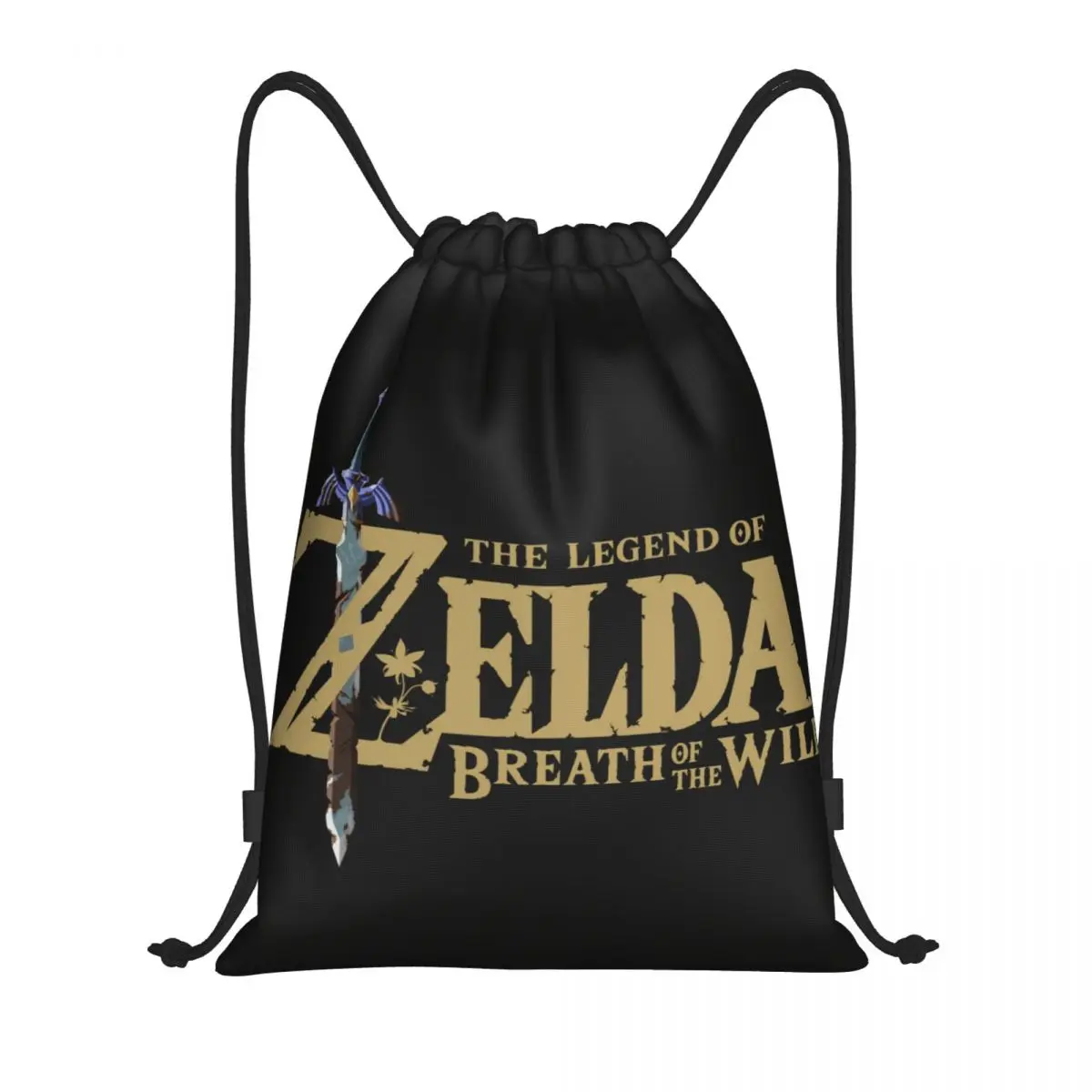 Custom Hot Game Zeldas Legend Drawstring Bag Women Men Lightweight Sports Gym Storage Backpack