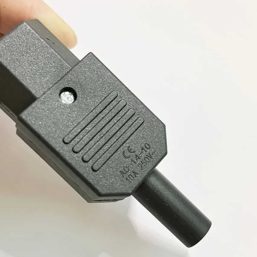 1/5/10PCS 10A 250V Black IEC C13 Male Plug Rewirable Power Connector 3 pin ac Socket all copper