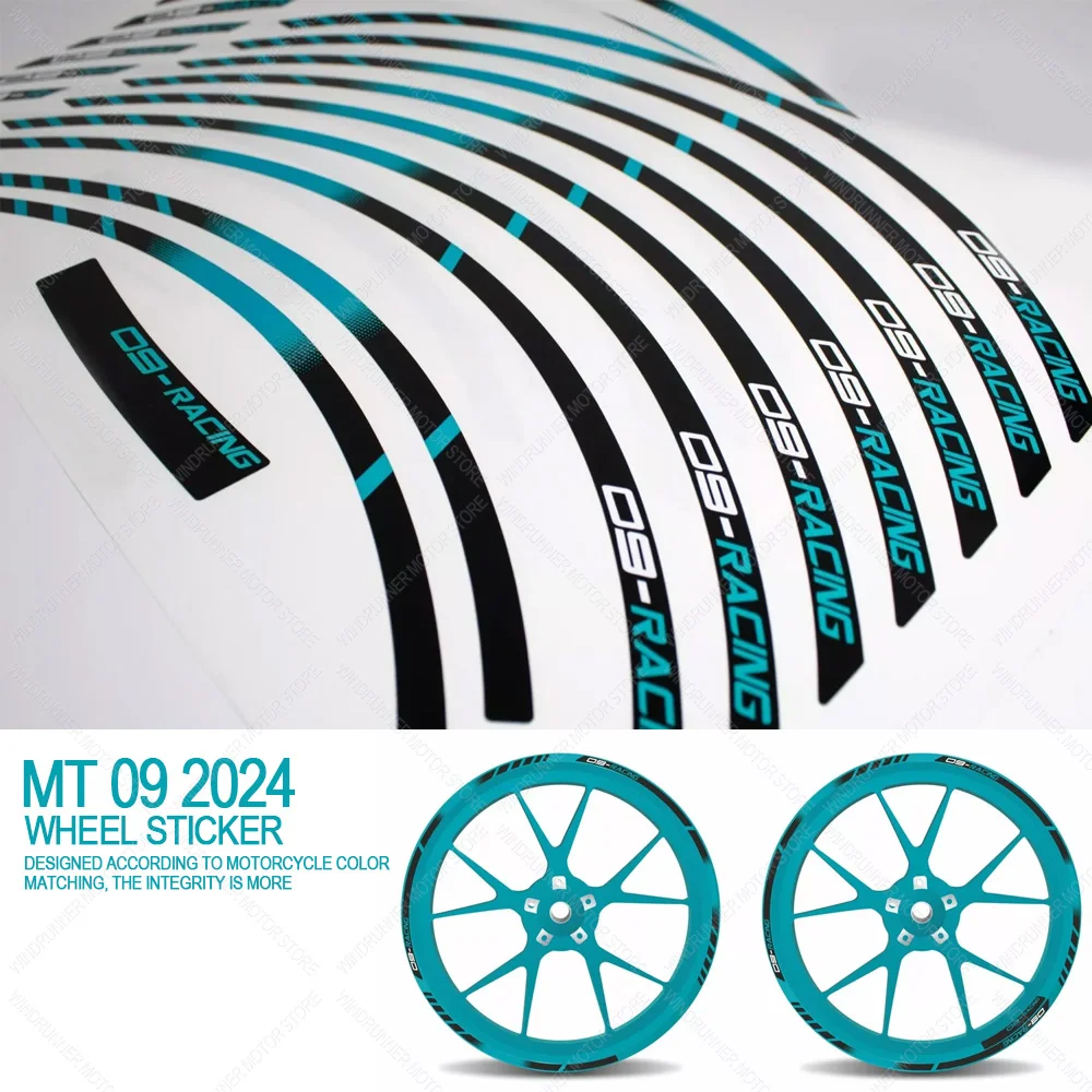 For MT-09 2024 Motorcycle Accessories Waterproof Protective Wheel Sticker High Quality Epoxy Resin Protective Sticker