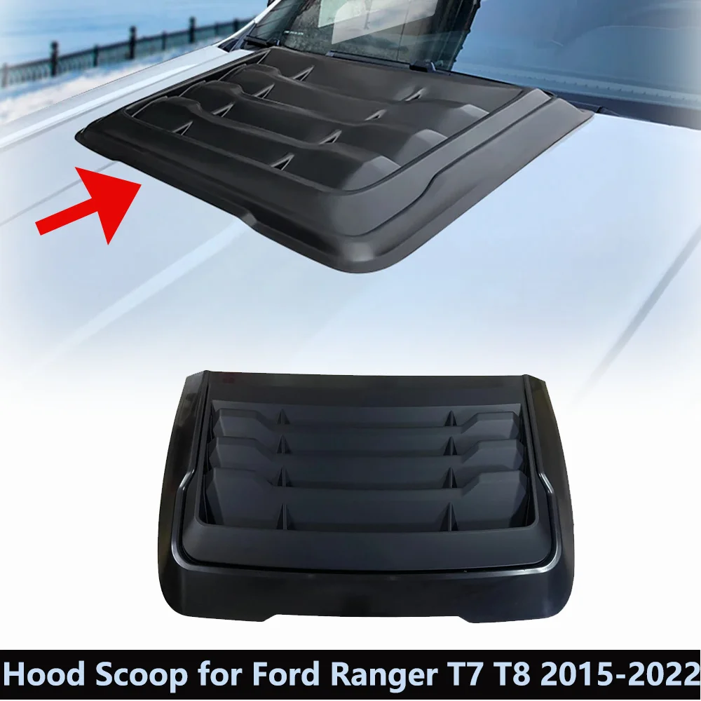 

Auto Exterior Accessories Front Bonnet Scoop Hood Cover For Ford Ranger 2015-2022 T7 T8 Wildtrak Raptor Everest Hood Deflector