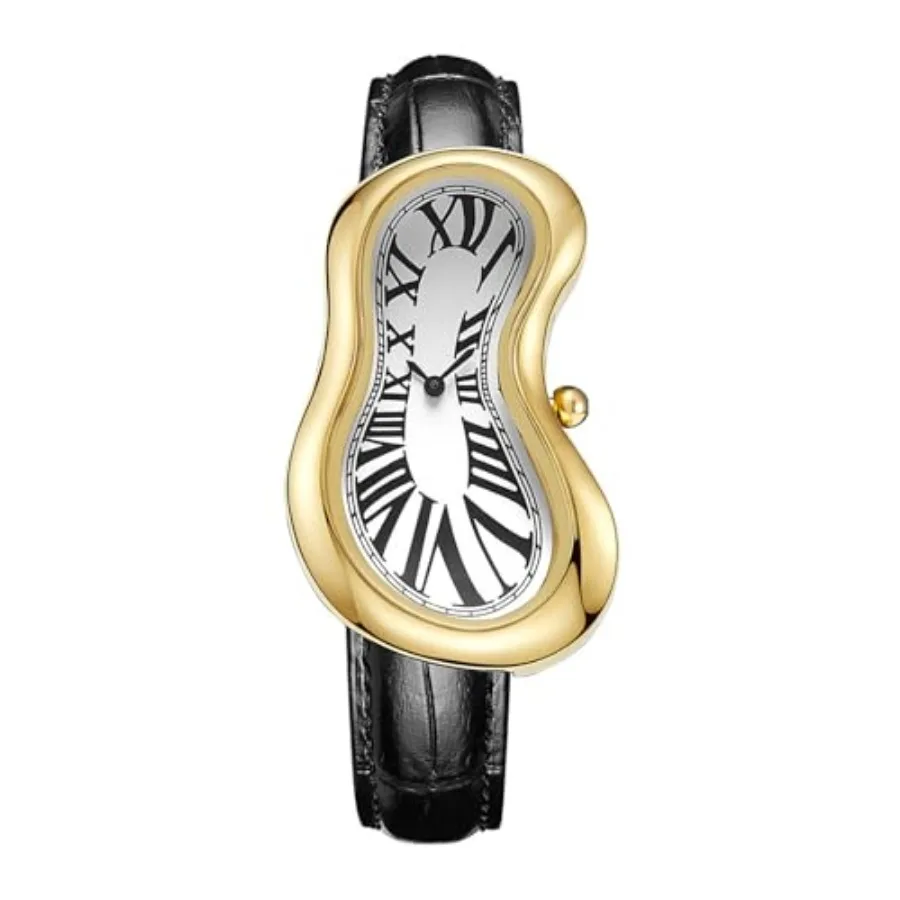 

Creative Melting Luxury Unisex Watch - Analog Quartz Roman Numeral Dial, Waterproof Business Casual Dress Men's Women's Wristwa