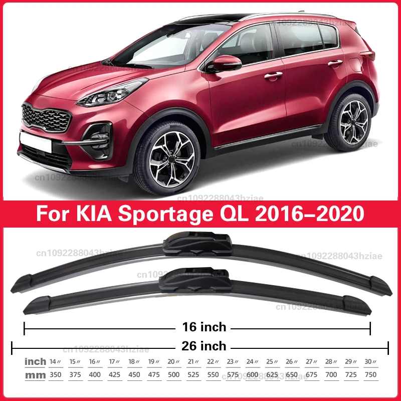 Für Kia Sportage QL 2016 - 2020 Windschutzscheibe Windschutz Pinsel 2017 2018 2019 26 "+ 16" Zubehör wischer Front Wischer Klingen