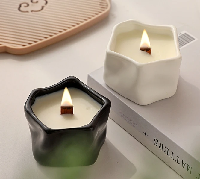 AAEQ5DW4VI Tarro de vela de aromaterapia mate: aceite esencial de fragancia sin humo, aroma duradero, aroma fresco