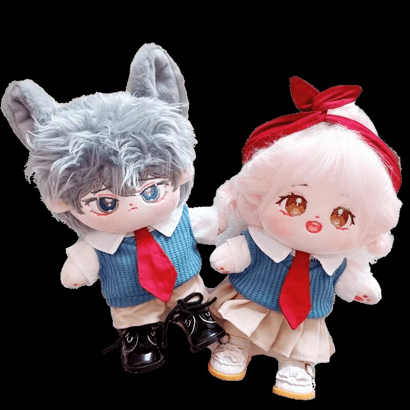 20cmCotton Baby Boy Girl Studen Clothes Idol Star Doll Cute Stuffed Customization Figure Toys Doll Plushies Toys Fans Collection