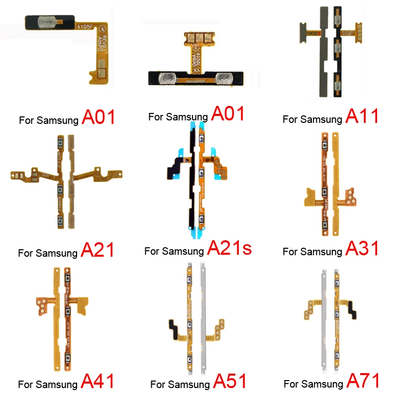 For Samsung Galaxy A01 Core A11 A21 A21s A31 A41 A51 A71 4G Phone New Power Volume Button Internal Switch Flex Cable Parts