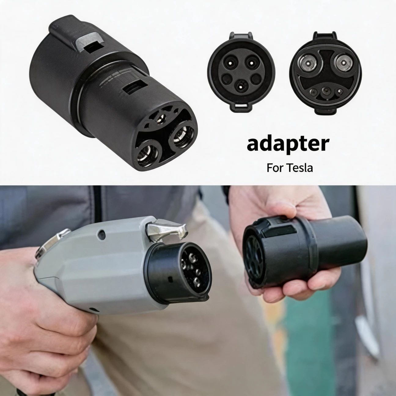 Type1 to J1772 To EV Adapter for Tesla Model 3 S Y X EV Charger Adapter Latch Electric Vehicle Cars Charging Converters Socket