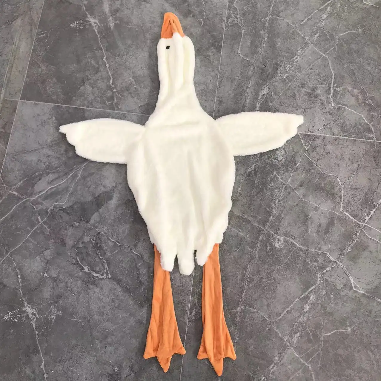 

Unstuffed Giant Goose Plush Toy Cute Soft Fleece White Goose Doll Cover Diy Craft For Market Stall Home Decoration Kids Gift