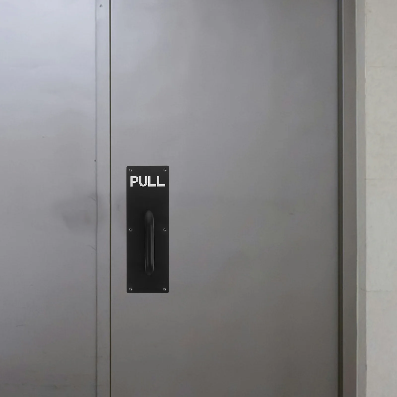 

2pcs Black Stainless Steel Push Pull Door H Fireproof Commercial Hardware Attic Outdoor Sliding Cabinet Door
