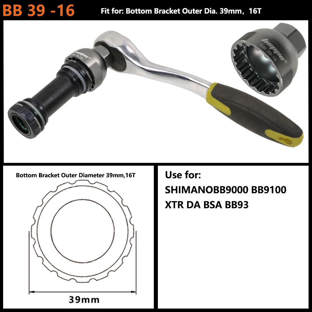 Fahrrad-Innen- und Entfernungswerkzeug für die Innenlager, BB-Abzieher-Werkzeug-Set, Fahrrad-Reparatur-Werkzeug-Set für die Innenlager BBR60 GXP DUB BB52 XT – Detail 12