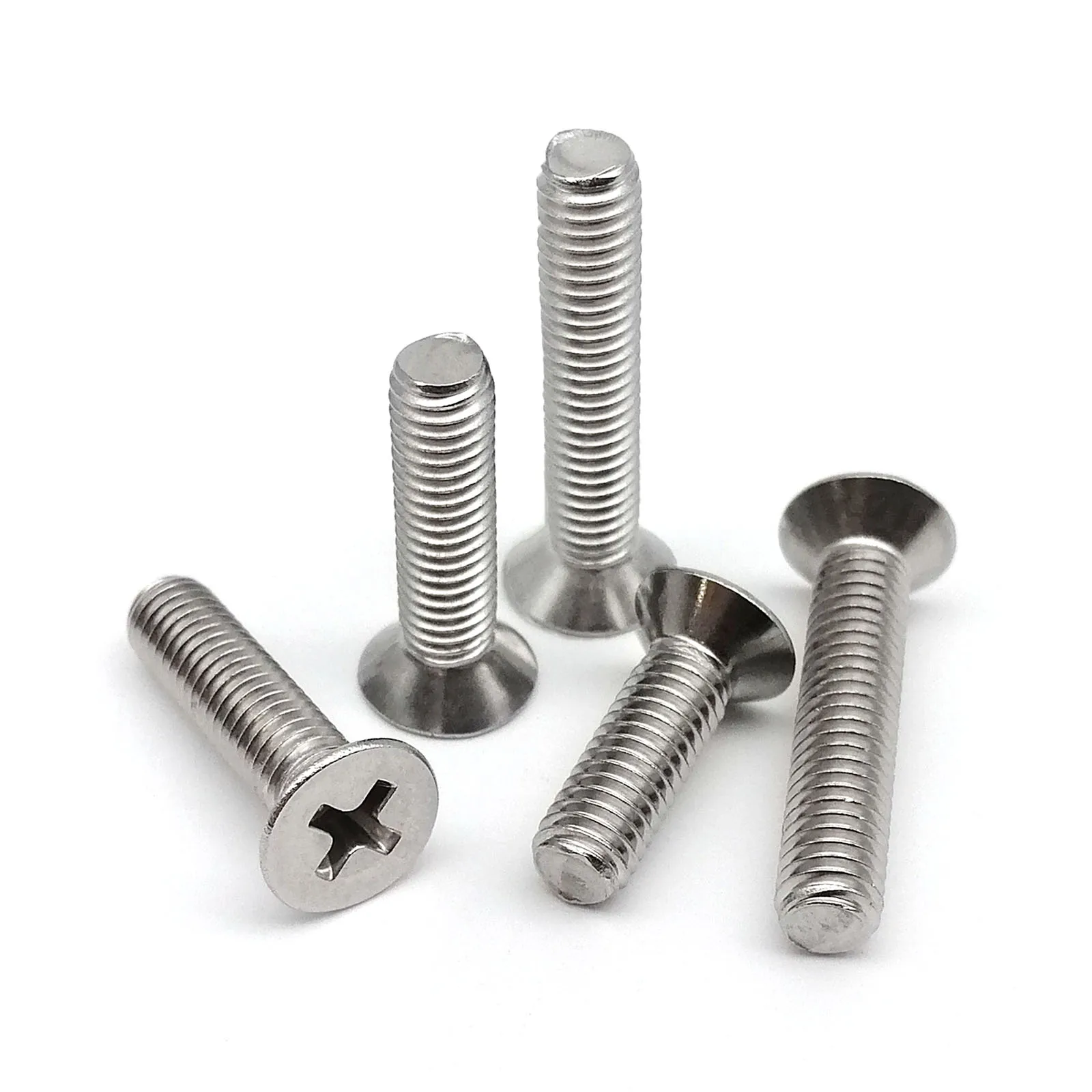 5/10/50pcs M1 M1.2 M1.4 M1.6 M2 M2.5 M3 M3.5 M4 M5 M6 M8 A2 304 Stainless steel Cross Phillips Flat Countersunk Head Screw Bolt