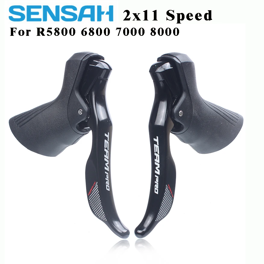 SENSAH Road Bike Shifters 2x8 2x9 2x10 2x11 Speed Brake Lever 16/18/20/22 Speed Bike Derailleur For Shimano Sora Tiagra Claris