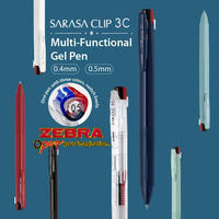 1PC New Japan ZEBRA 3-color Multifunctional Pen Red Blue Black 0.4/0.5mm Gel Ink Rollerball Refill Back To School Stationery