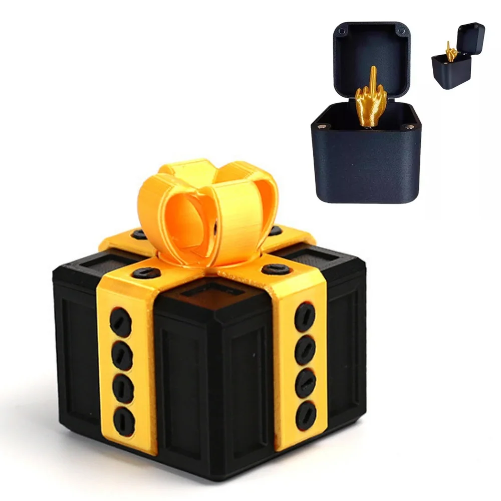 Out of the Box Pop-Up Middle Finger Gift Box Annoying Gift Box Creative Desk Home Decor Novelty Christmas Funny Prank Gift