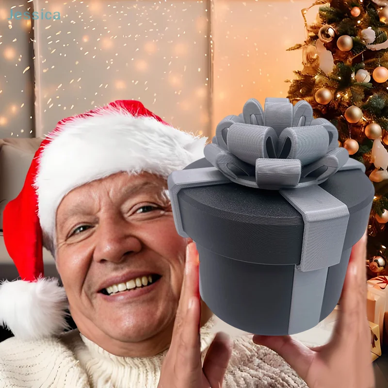 ♥ صندوق هدايا لولبي متداخل ومزعج، صندوق هدايا عيد الميلاد المضحك من ماتريوشكا