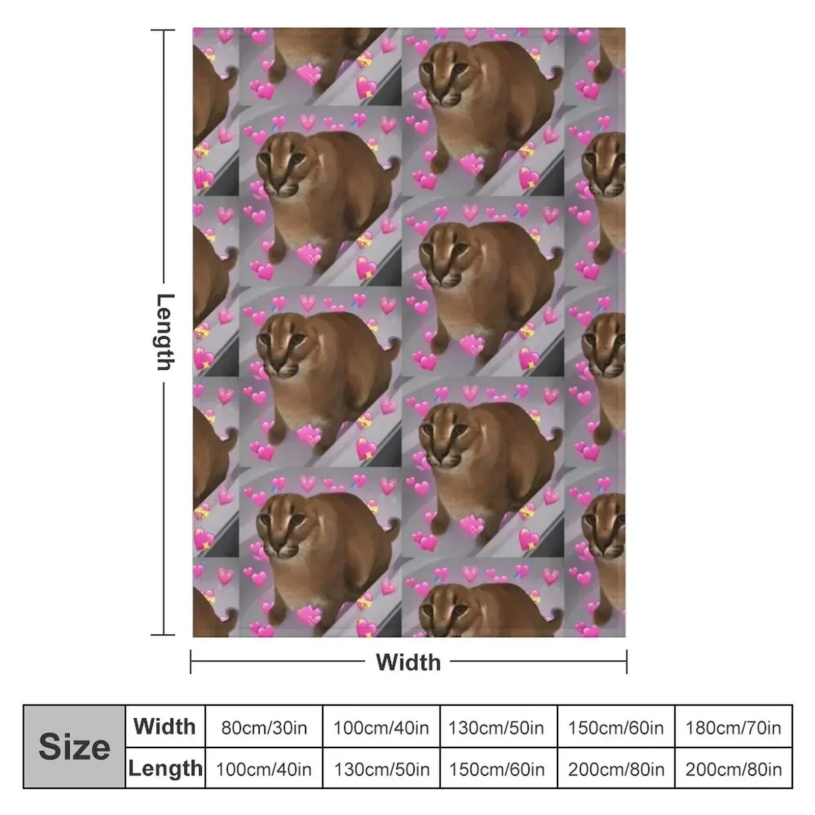 Wholesome Floppa Throw Blanket Plush Flannel Blankets